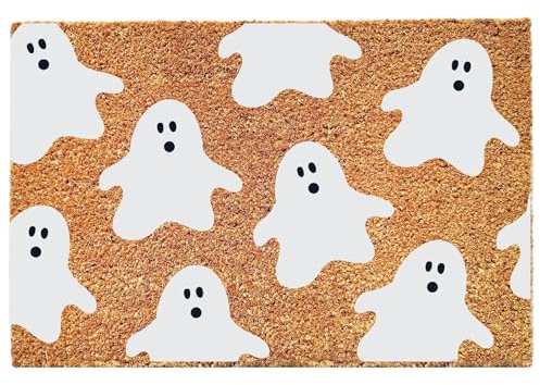 DAGLLGEW Halloween Ghost Doormat, White, 15.75x23.62 Inch