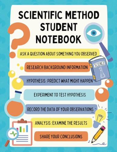 Scientific Method Student Notebook: Science Journal to Record Experiments Includes a Spacious Four-Page Template, A Step-by-Step Guide, and How to Display Your Results, 8½” x 11”