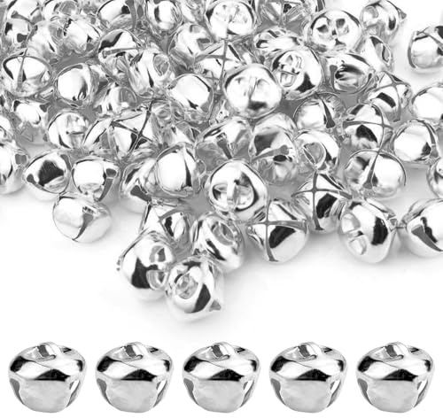 50 Stück Glöckchen, Mini-Glöckchen, Kleine Glocken Aus Eisen mit Öse, Glöckchen zum Basteln, Kleine Glocke, Metall Glöckchen, für Handwerk, Weihnachten Dekoration, Haustier Glocken