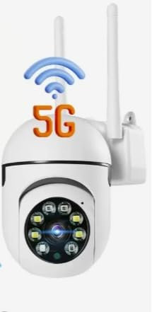 Cámara de Vigilancia WiFi 5G, Exterior e Interior, Impermeable, Visión Nocturna, Audio Bidireccional, Detección de Movimiento, 1080p HD, Doble Banda 5G y 2,4G, 2MP, Rotación 360º