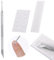 Qianyu Nagelhautschieber Edelstahl Doppelend Profi Nagelreiniger Nagelhautentferner Cuticle Pusher Remover Nagellack Entferner Mit Schleifpapier Maniküre Pediküre Nagelreinigungsgel Nagellackentferner