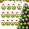 XehCaol Weihnachtsbaumkugeln Lustige Weihnachtskugeln Satz Christbaumkugeln Kunststoff Weihnachtskugeln Weihnachtsbaumschmuck Urlaub Hängende Ornamente Dekoration (Grinch mit Weihnachtsmütze-12pcs)
