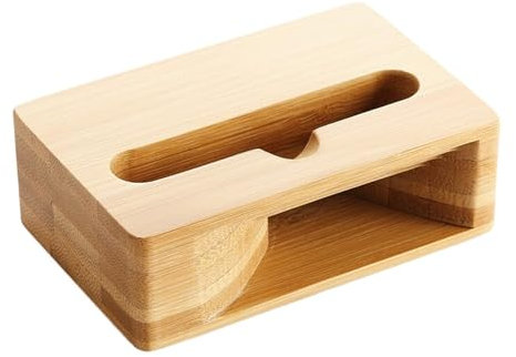 Evember Altoparlante porta telefono in legno, amplificatore per supporto telefono in legno | Supporto per cellulare portatile | Supporto per altoparlante per telefono cellulare in legno, supporto per