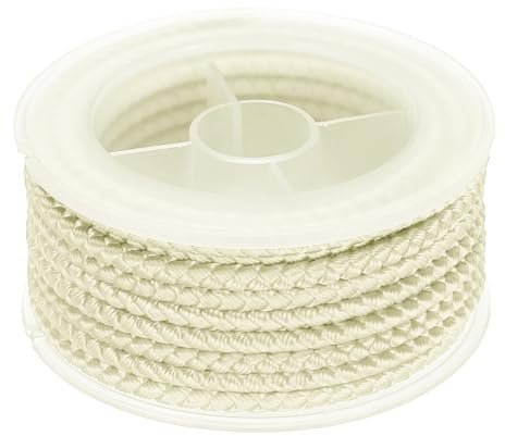 QUARKZMAN Hilo de Nylon Trenzado para Abalorios, Cordón de 13 pies y 3 mm para Hacer Pulseras de Nylon para Manualidades de Joyería, Color Beige