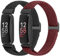 XANS Nylon Geflochtene Armband Kompatibel mit Fitbit Inspire 3/Inspire 2/Inspire/Inspire HR/Fitbit Ace 3/Ace 2, Elastisches Verstellbares Ersatzarmband Dehnbare Weiche Sport Armband für Damen Herren