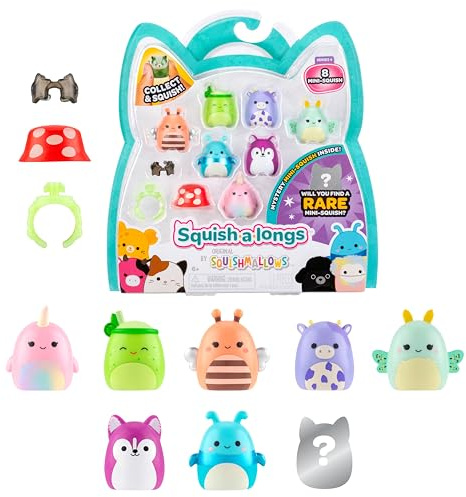 Squish-a-longs Mini-Squish 8-Pack (Wave 4, Style 4) Includes Bubba the Purple Cow, Townes the Green Juice, Tundra the Plum Husky and more
