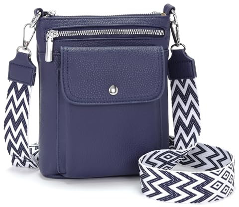 Atgbiem Pochette Telephone Portable Petit Sac Bandoulière Femme Bleu Sacoche Sac a Main Femme Banane