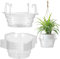 Sibosen 15 PCS 20cm Clear Hanging Basket Drip Pan Saucer Plastics Plant Saucers Drip Pans for Hanging Indoor Outdoor Hanging Basket Flower Pot,Hanging Plant Water Catcher
