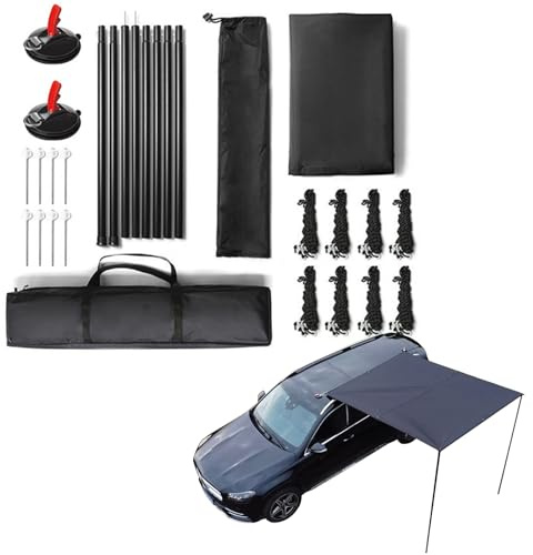 Car Awning – Oxford Roof Rack Awning | Auto awnings für Camping | Faltbares Fahrzeug 200 x 300 x 240 cm, 210D Oxford, UPF50+, wasserdicht PU3000+, ideal für Camping, Strand und Outdoor Abenteuer