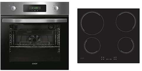Candy Set Integrable: Horno Multifunción 70L + Placa Vitrocerámica 4 Fuegos 60cm, Display Touch