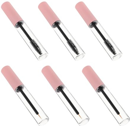 Healvian Leere Mascara Behälterflaschen mit Transparentem Design 6 Stück 5ml aus Pet und Leichtem Gewicht zum Nachfüllen für Wimperncreme Lidschatten und Eyeliner
