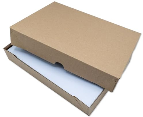 easydruck24 20 Stk. Stülpkarton Wellpappe DIN A4 braun - az254 | passgenau, stabil, sicherer Warenversand, einfache Verwendung, für Büro Agentur Versandhandel