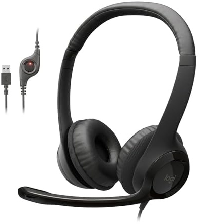 Logitech ClearChat Comfort USB Cuffie, Nero