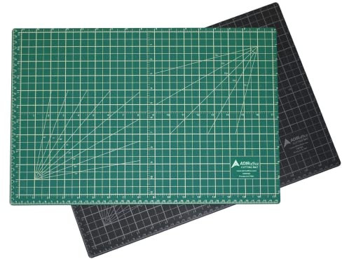 Self Healing Cutting Mat Reversible Green/Black Size: 12 x 18 by Adir Corp.
