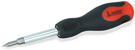 Raven SCREW616 Screwdriver 6 in 1 Multipurpose Screw Drivers Tool, BlackOrange