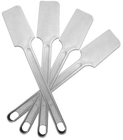 PZ 5 SPATOLE BIANCHE PER GELATO ALTE CM 34 DIAMETRO CM 5,5 IN PLASTICA SEMI RIGIDA PER GELATERIA E PASTICCERIA