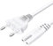 CABLEPELADO Cable Alimentación Tipo C Euro - Cable C7 - Cable Euro 8 - Compatible con Samsung Toshiba LG Philips Sharp Sony, Monitor, DVD Printer Radio BLU-Ray Playstation Xbox - 5 Metros - Blanco
