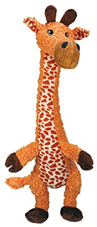 KONG – Shakers Luvs Giraffe – Interaktives Zerr– und Apportierspielzeug – Kleine Hunde