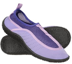 Mountain Warehouse Bermuda Kids Aqua Shoes - Neoprene Swim Shoes, Mesh Panels Wet Shoes, Lightweight Water Shoes, Slip On - Spring Summer, Beach, Water & Diving Purple Junior Shoe Size 5