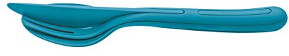 Koziol Besteck-Set 3-teilig Klikk, Messer, Gabel, Löffel, Besteckset, Thermoplastischer Kunststoff, Ocean Blue, 4003686