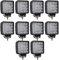 Willpower 10pc LED Scheinwerfer 4‘’ 10cm 48W LED Arbeitsscheinwerfer 12V 24V Zusatzscheinwerfer Auto Rückfahrscheinwerfer Led Wasserdicht für Offroad Traktor SUV ATV Platz