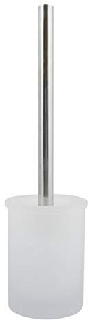 Spirella WC Bürste Klobürste Toilettenbürste „Yoko“ mit hygienischem Behälter Glas Weiß