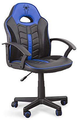 Home Heavenly®- Silla Gaming Win, Silla giratoria para niños, niñas, sillón Gamer con Ruedas ergonómico diseño Moderno, para Estudio, habitación Juvenil Escritorio, en tamaño pequeño (Azul)