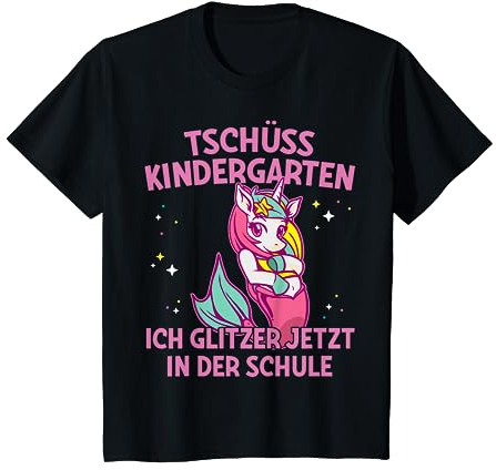 Einschulung 2021 Mädchen Einhorn Schultüte Zuckertüte T-Shirt