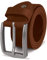 Cartvelli Herren Ledergürtel Braun Brandy 115cm Made in Germany - 40mm Echt-Leder Gürtel Schnalle Silber Herrengürtel Vollleder Jeansgürtel Hellbraun BS19yb-115