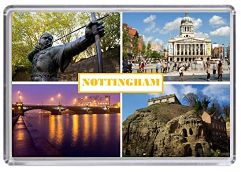 Nottingham United Kingdom England Souvenir Acrylic Fridge Magnet (Standard: 70x45mm)
