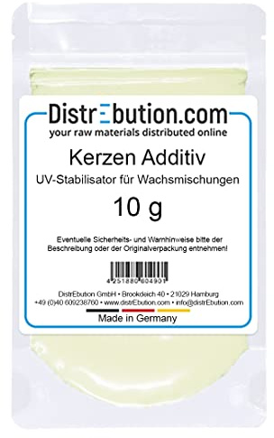 DistrEbution 10 g Farbstabilisator, UV-Stabilisator für Wachsmischungen