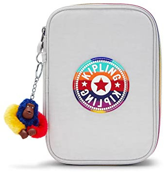 Kipling 100 Pens Case Truly Grey Rainbow