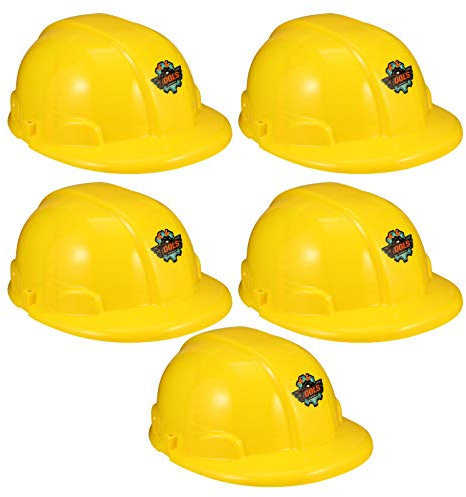 Toyvian 5st Spielzeug-engineering-hut Bauhelm Party Gefälligkeiten Partyhüte Für Kinder Kinderschutzhelm Aus Kunststoff Bergmannsmütze Für Kinder Gelbes Spielset Baby Plastik Kleinkind