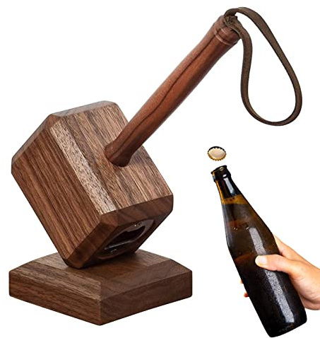 Hammer Flaschenöffner | Einzigartiger Flaschenöffner mit magnetischer Basis - Hochzeitsbevorzugungen Bierwasser Flaschenöffner für Soda Getränk Kronkorken Puppe Dosen Delr
