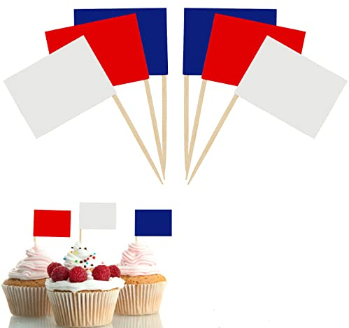 150 Stück Union Jack Zahnstocher, King Charles III Krönungs-Cocktail-Sticks mit Flaggen, Union Jack Partyzubehör für Lebensmittel, Sandwich, Cupcake (150)