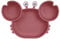 Vicloon Assiette Ventouse Pour Bébé,Assiette Bebe Silicone Avec 3 Compartiments, Passe Au Lave-vaisselle Et Au Micro-ondes, S'adapte à La Plupart Des Plateaux de Chaise Haute (Rose Rouge)