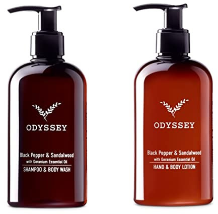 Cole & Lewis Odyssey Black Pepper & Sandalwood Shower Gel & Body Lotion 2 x 300ml Bottles