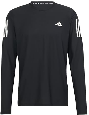 adidas Hombre Own The Run Long Sleeve tee, Black/White, L