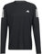 adidas Men's Own The Run Long Sleeve Tee, Black/White, L