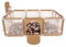 Selonis Laufstall Baby Großer Spielplatz Mit 100 Bälle Laufgitter Für Kinder, Beige:Pastellbeige/Kupferrot/Weiß/Schwarz