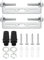 PATIKIL 55mm Support de Fixation Plafonnier, 2 Ensemble Lumière Luminaire Montage Support Plaque Acier Barre Transversale pour suspensions Mur Lumière, avec Vis Rondelle Écrou