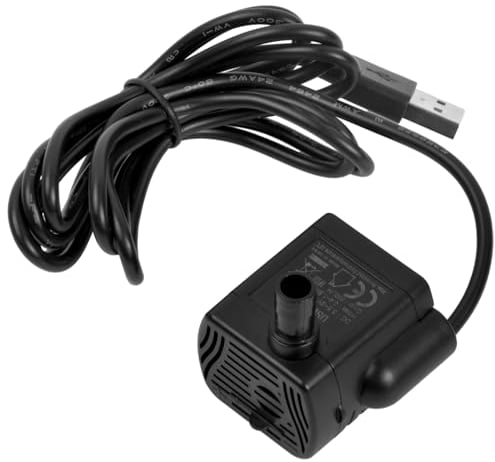 Mini Bomba de Agua Sumergible, Bomba Fuente de Agua Silenciosa Ajustable (DC 3,5-9V 1-3W 200L/H), Bomba de Agua USB Pequeña para Acuario, Pecera, Estanque, Jardines, Fuente de Mascotas, Hidroponía