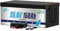 HRBEENERGY Batterie LiFePO4 24V 150AH avec chargeur, 3840Wh Batterie Lithium, Protection BMS intégrée fiable, 7000+ Deep Cycle Recharging, Idéal pour RV/Solar/Marine/Off-grid/Trolling Motor