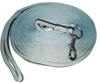 Brama West Softlonge Pferd - Longierleine mit Handschlaufe und Karabiner - ca. 8m - Grau