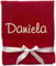 KIDDI-MEDIA Gästehandtuch/Gästetuch mit personalisierter Bestickung wie z.B. Name / 30x50cm | 500 g/m² | 100% Baumwolle Frottier (30 x 50 cm, Rot)