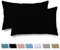 Veluna Home Kissenbezug 50x70cm - 100% Baumwolle(2er-Set) - Schwarz - Dicht gewebt mit 57 Fäden/cm² - Kopfkissenbezug - Oeko Tex Zertifiziert - Renforcé Kissenhülle für Kissen mit Reißverschluss