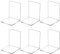 3 Paar Acryl Buchstütze, Anhow Buchstützen Bücherhalter Bookends mit Rutschfesten Aufklebern für Kinder, Schule, Bibliothek - Transparent/ 12x12.3x16.3cm