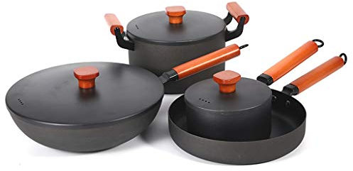 MIIKHI Set di pentole Pentola per zuppa Padella Wok Pentola per il latte Cucina Set di pentole a induzione Padella antiaderente Casseruola Hotpot Vision