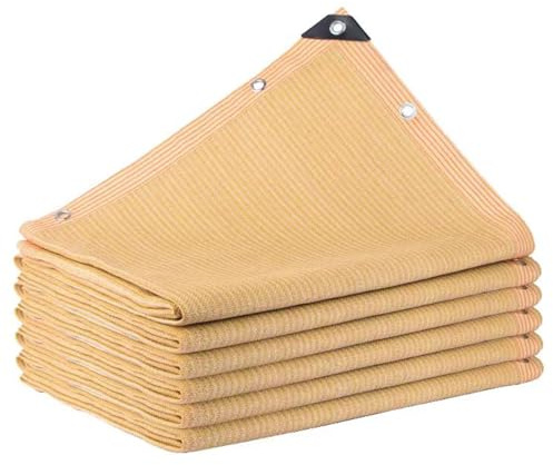 Garten Schattennetz Schattierungsnetz Außen Schattiernetz Beige Sonnensegel mit ösen 85% Anti UV Sonnenschutznetz Beschattungsnetz für Pergola Gewächshaus Pflanze Balkon (5x7m/16.4x23ft)