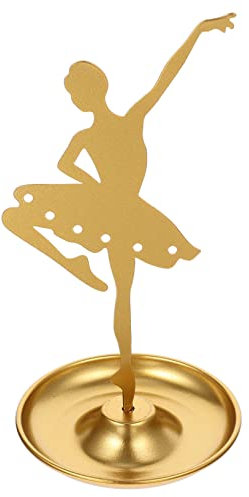 Hohopeti Présentoir À Bijoux Dance Girl Support Pour Colliers Et Boucles Doreilles Organiseur De Vanité En Métal Doré Décoration Dintérieur